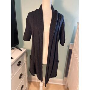 GAP charcoal gray half sleeve long shrug cardigan - M